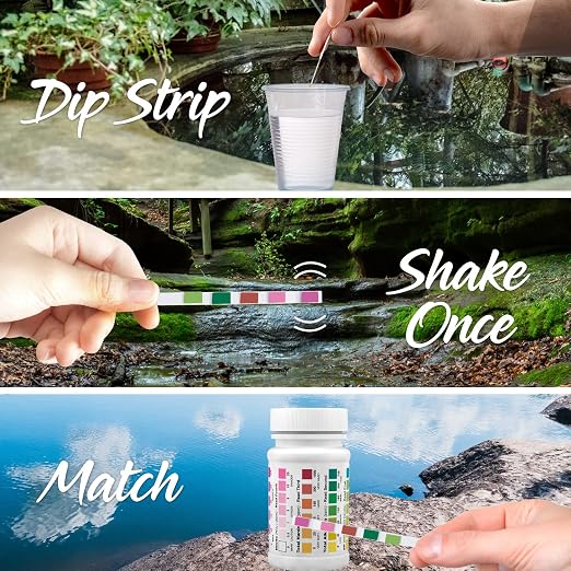 Industrial Test Systems Eco-Check 5 in1 Aquarium Water Quality Test Strips 481345 - Made in USA - Best Pond & Aquarium Test Strips