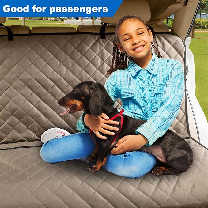 VIEWPETS Bench Car Seat Cover Protector - Waterproof, Heavy-Duty and Nonslip Pet Car Seat Cover for Dogs with X-Large Size Fits for Large SUVs & Trucks