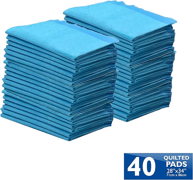 Four Paws Wee-Wee Superior Performance Unscented Extra-Large Pee Pads for Dogs & Puppies, Quilted Leak-Proof Dog Housebreaking Potty Training Floor Protection, 28" x 34", 14 Count