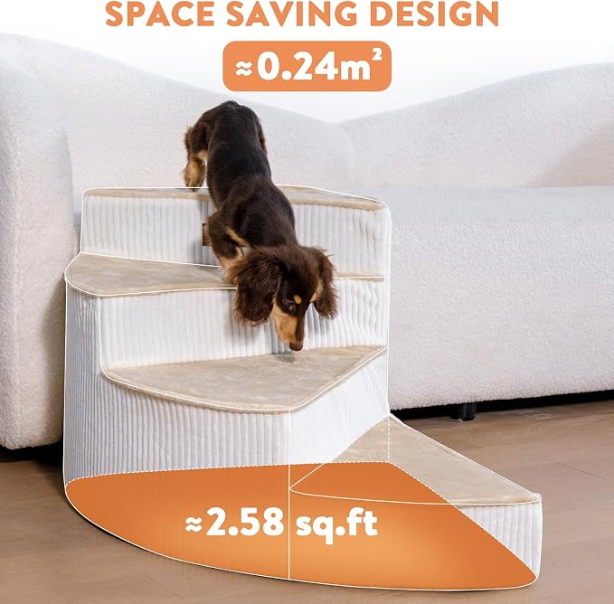 Spiral Dog Stairs for Small Dogs, Waterproof Pet Step for Chair, Sofa and Bed with Non-Slip Bottom