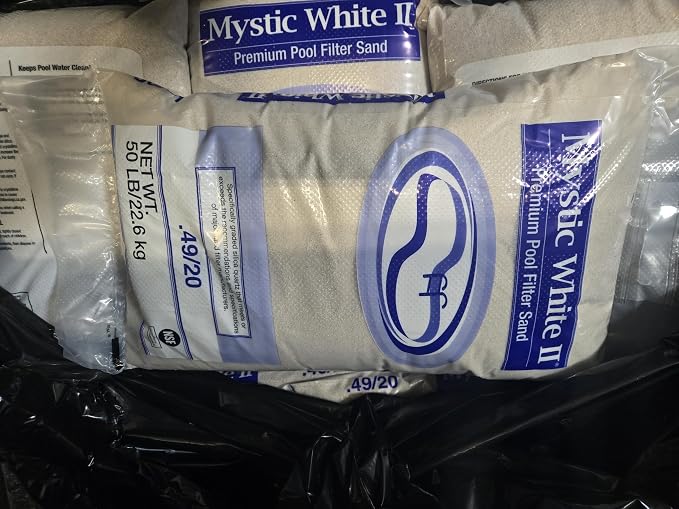 U.S. Silica 2 Pack Mystic White II Sand for Above Ground and Inground Pool Filter Pumps, 50 Lb - Accessories and Supplies for Swimming Pool System Cleaning and Maintenance