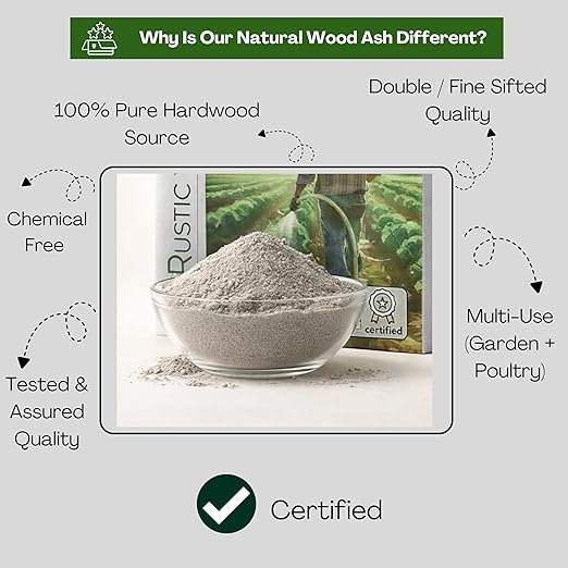 Chickie-Whiz Chicken Dust Bath- All natural Wood Ash Dust Bath for Chickens-Healthier Eggs & Feathers- Chicken Coop Accessories for Farms- no additives (22Lb- 10Kg)