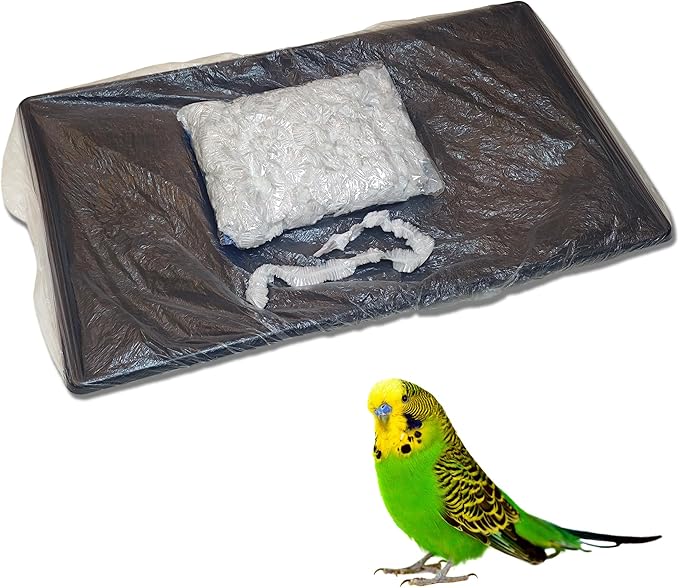 Aogigigio Bird Cage Liner - 50 Pcs Disposable Bird Cage Liners, Large 38 x 22 Inch Cage Liner for Big Tray, Leakproof Plastic Bird Cage Liner for Parakeet, Cage Liners for Small Animals