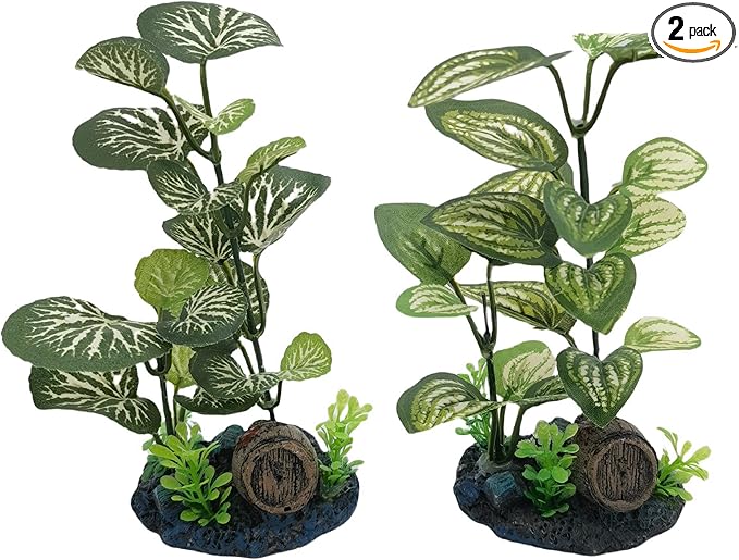 M2cbridge Artificial Fish Tank Plants Silk Aquarium Plastic Plant Aquatic Water Grass Foreground Decor(2PCS Grasses)