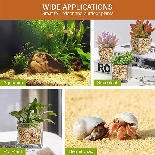 NUPICK 3-5mm Coarse Sand for Plants, 20lb Horticultural Sand for Succulents | Desert Silica Sand for Cactus, Decorative Gravel for Landscaping, Gold Horticultural Grit for Aquariums, Bonsai, Vases Filler