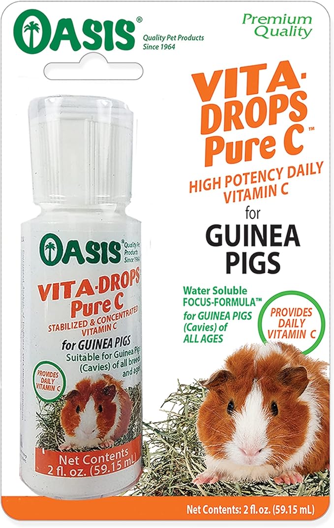 Oasis #80254 Vita Drops-Pure C for Guinea Pig,2-Ounce,Packaging May Vary,(Pack of 2)