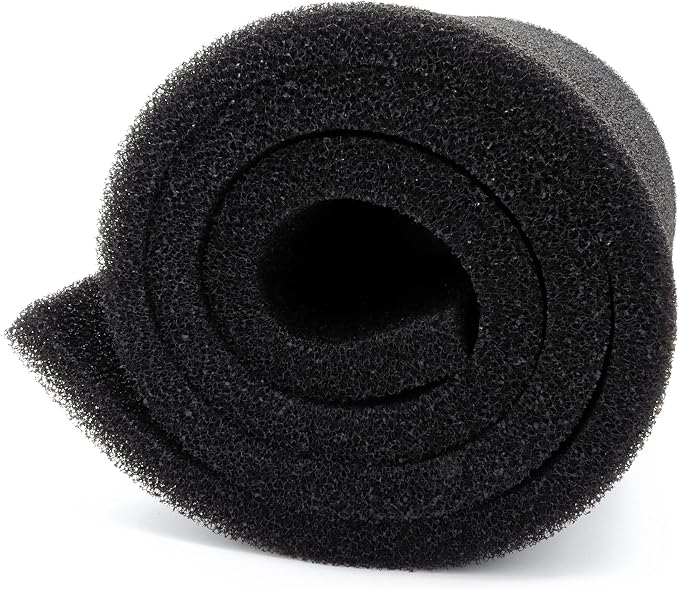 Aquarium Filter Media Foam Material Cut to Fit, 12" x 72" x 1", 20ppi | Bio Pre Filter Sponge Pad Sheet, For Fish Tank