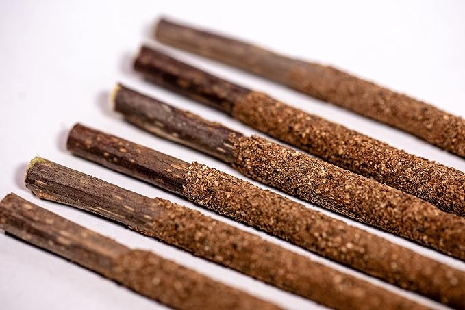 Meowy Janes Matatabi Chew Sticks 2.0 - Silvervine Powder Coated Vine - Natural Cat Toy and Cat Treat