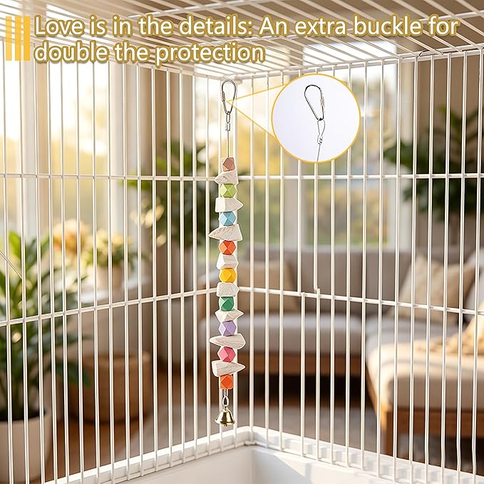 2 Pack Cuttlebone Bird Toys, Beak Grinding Stone Cage Accessories for Parakeets, Budgies, Cockatiels, Lovebirds, Green Cheek Conures, Small to Medium Birds