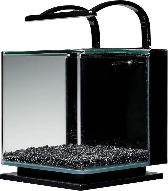 Marineland Contour 3 Aquarium Kit 3 Gallons, Rounded Glass Corners, Includes LED Lighting