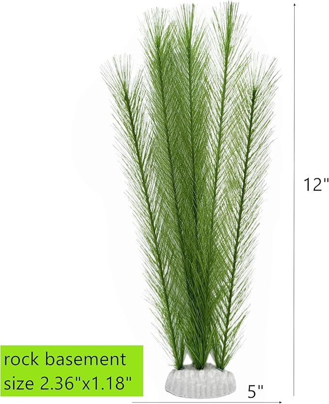 M2cbridge Plastic Fish Tank Plants Soft Silk Water Grass Reptile for Terrarium Simulate Plants and Aquarium Landscape(2pcs,12")