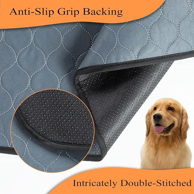 Bunlitent Washable Pee Pads for Dogs 41" x 41", 5 Pack, Reusable Puppy Pads, Dog Training Pads with Quick Dry, Large Anti-Slip Whelping Pad for Pet, Playpen, Incontinence, Housebreaking