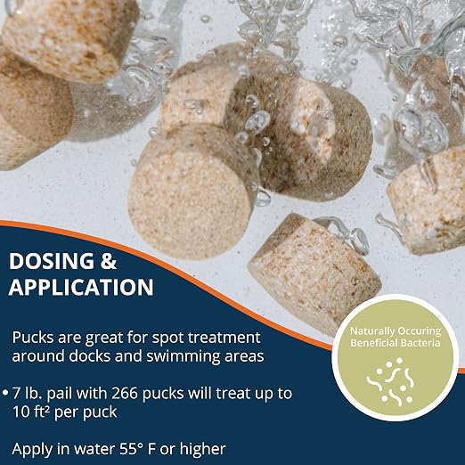 Kasco Pond Probiotics Muck Pucks Pond Tablets | Easy-to-use tablet form beneficial bacteria, toss directly into problem areas, breaks down muck & reduces pond odors