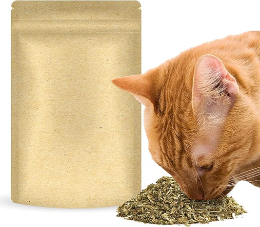 SunGrow Catnip for Cats, for Scratching Posts, Walls, or Pads, Designed for Refillable Plushies, Balls, and Bubble Solutions, Resealable Pouch, Pet-Attractive Soothing Scent,1.5 oz per Pack