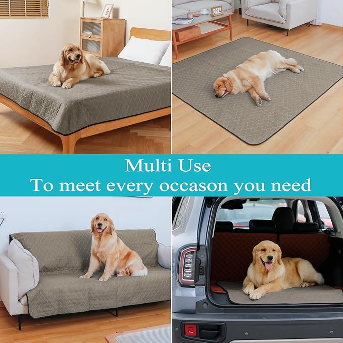 Bunlitent Washable Pee Pads for Dogs 36" x 72", 3 Pack, Reusable Puppy Pads, Dog Training Pads with Quick Dry, Large Anti-Slip Whelping Pad for Pet, Playpen, Incontinence, Housebreaking