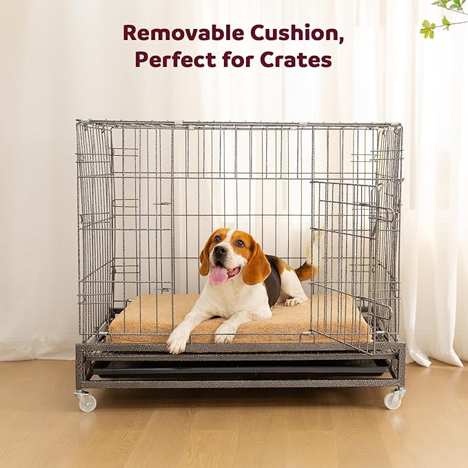 Cooling Orthopedic Dog Bed Medium Size Dogs - Memory Foam for Joint Pain & Arthritis, Comfort Pet Bed w/Washable Removable Cover & Waterproof Liner, Dog Couch w/Raised Bolster & Non-Slip Base