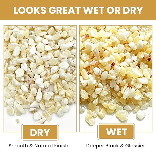 3/8 Inch Polished Decorative Pebbles, River Rocks for Indoor Plants, Succulents, Planters, Vases, Fish Tank, Aquarium Gravel & Landscaping (Cream Beige, 3LB)