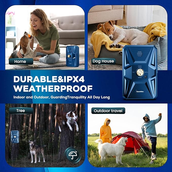 Anti Barking Devices, Auto Ultrasonic Dog Bark Deterrent Devices Long Range 50ft, 3 Modes Rechargeable Bark Box Barking Control Devices, Effective Stop Barking Dog Devices Indoor/Outdoor Training