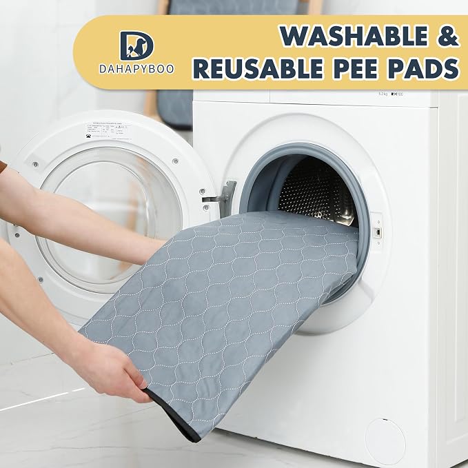 DAHAPYBOO Washable Pee Pads for Dogs 36x41,2Pack | Reusable Puppy Pads for Dogs Non-Slip Waterproof Pet Training Pads for Crate, Playpen, Bed, Sofa,Whelping Box, Potty Training
