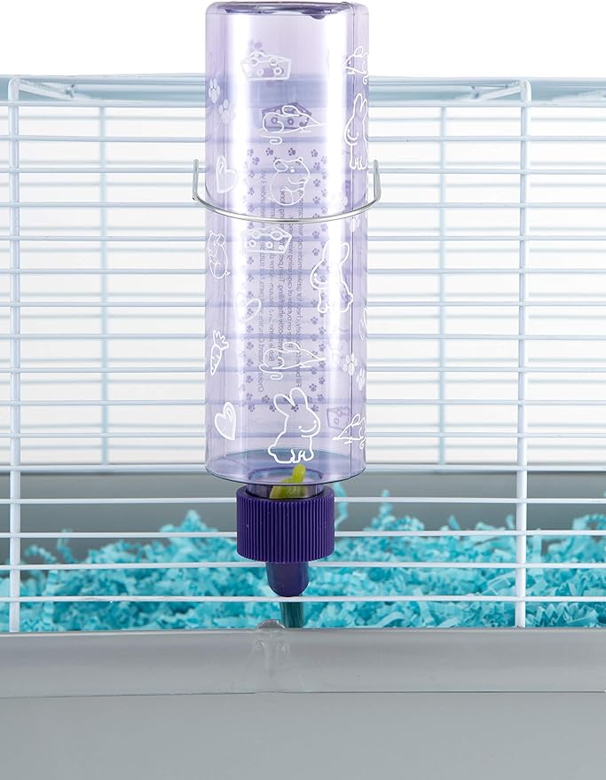 Lixit Standard Cage Water Bottles for Rabbits, Ferrets, Guinea Pigs, Hamsters, Rats, Mice and Other Small Animal's (8 Ounce, Clear Pack of 2)