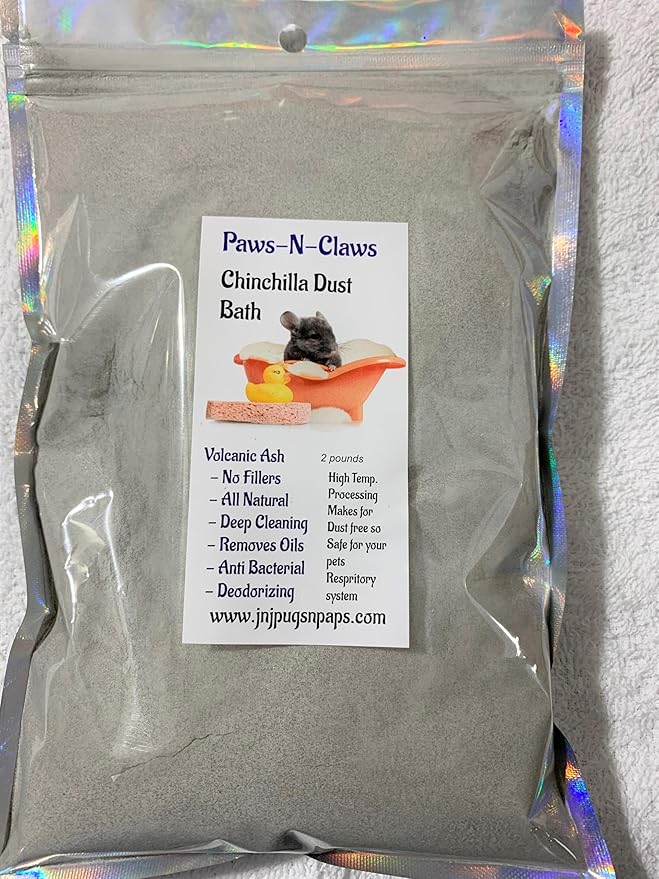 Chinchilla Dust Volcaninc Very clean Fine low dust All Natural super fine makes chinchillas super clean and soft