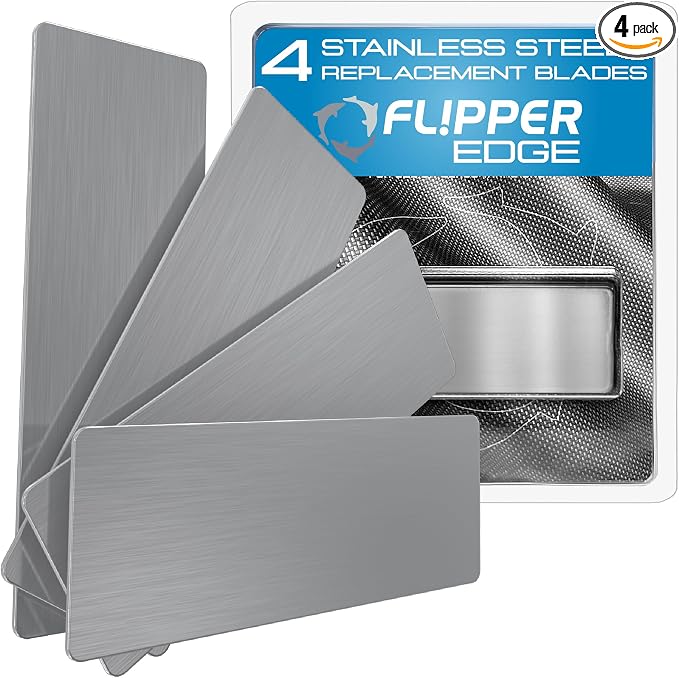 Flipper Edge Stainless Steel Blades - 4pk
