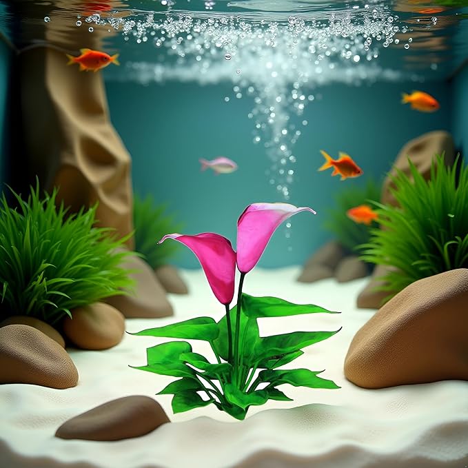 1Pc Aquarium Decoration Artificial Aquatic Plant Waterweed Craft Silk Flower Plastic