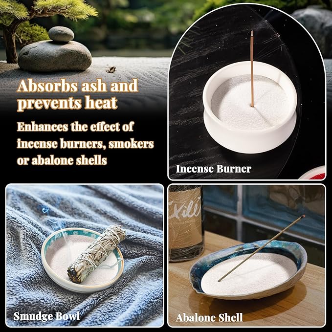 RAINFLOW 30 OZ Fine White Sand for Crafts - Quartz Zen Garden Sand Decorative for Vases Filler, Wedding Unity Ceremony, Incense Burner, Aquarium