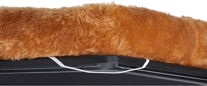 MidWest Homes for Pets QuietTime Dog Bed - Cinnamon Faux Fur Bolster, Ultra-Soft and Machine Washable, Fits 48-Inch Crates and Carriers, for Extra-Large Breed Dogs