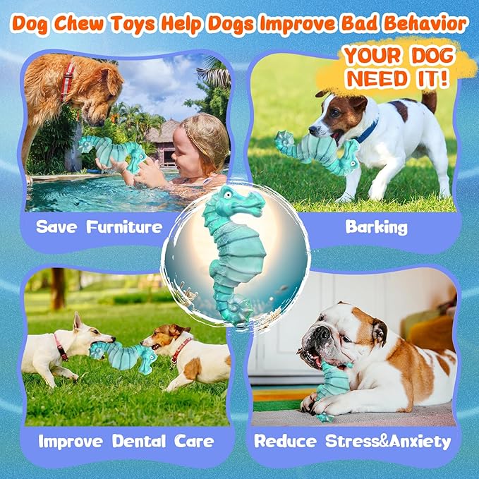 Jeefome Dog Chew Toys for Aggressive Chewers: Tough DogToys for Large Dogs -Indestructible Toys for All Breeds-Squeaky Dog Toys for Aggressive Chewers/Super Chewers/Heavy Duty