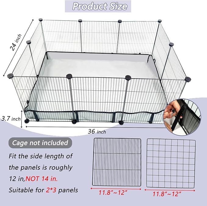 DZWLKJ Guinea Pig Cage Liner Tarp Bottom Waterproof and Washable Base Also for Rabbits, Bunny, Chinchesillas, Hedgehog, Ferrets and Other Small Animals(24x36 inches)