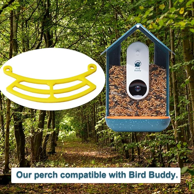 PIAOLGYI Perch for Bird Buddy Smart Bird Feeder, Accessories Compatible with Buddy Birdfeeder (Yellow)