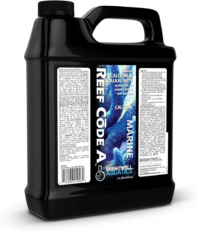 Brightwell Aquatics ABARCA2L Reef Code A Liquid Salt Water Conditioners for Aquarium, 67.6-Ounce