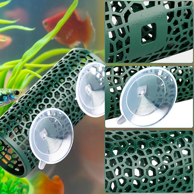 Abizoo Betta Fish Tunnel & Reptile Hide, Hollow Aquarium Decor Toy | Hideout for Small Fish and Reptiles, Stress Relief Enrichment, Multiple Colors, Easy to Clean