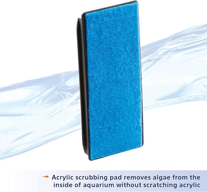 Aqueon Aquarium Algae Scraper, Fish Tank Cleaning Magnets for Glass/Acrylic, Small, Black (Pack of 3)