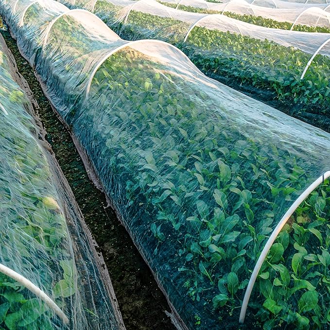 Unves 10' x 30' Garden Netting, Mosquito Bird Netting for Garden, Insect Plant Cover Bug Net Mesh for Vegetables Fruits Trees Flowers Blueberries Tomatoes Protection