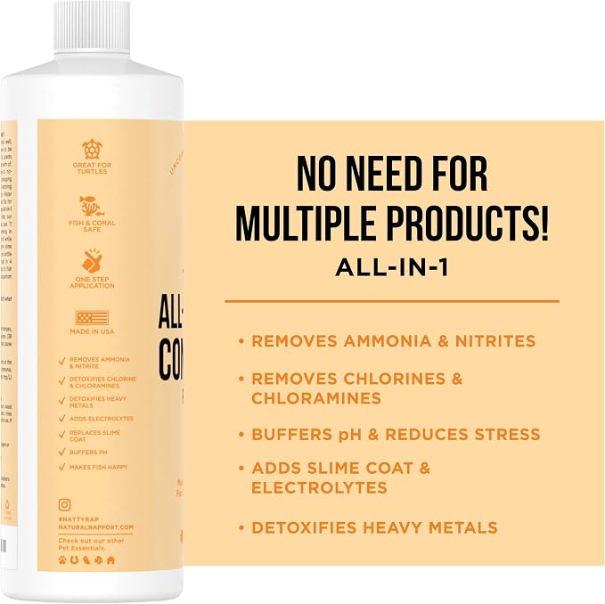 Natural Rapport Aquarium Bundle, Water Conditioner & Gravel Cleaner Set | All-in-1 conditioner plus no-vacuum gravel cleaner - Complete tank care - For fresh & saltwater aquariums