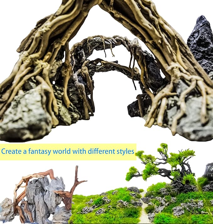Vmiapxo 8-Pack Natural Driftwood, Sinkable Spider Wood (3.15''-4'') | Assorted Shapes Drift Wood, Aquarium Decor, Reptile Terrarium & Fish Tank Wood Branches Decoration