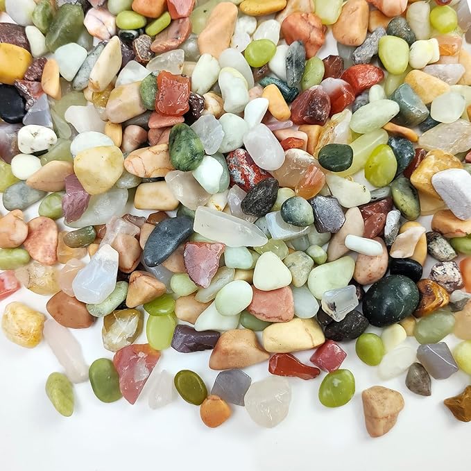 FANTIAN 10 lbs Small Succulent Rocks, 3/8 Inch Colorful Polished Pebbles for Indoor Plants. Decorative Rocks for Plants Indoor, Vases, Planters Aquarium and Outdoor Landscaping Garden