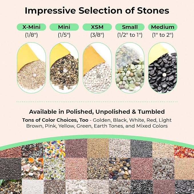 White Rocks for Plants & Planters, Decorative Pebbles, 1/5 Inch, 2 lb