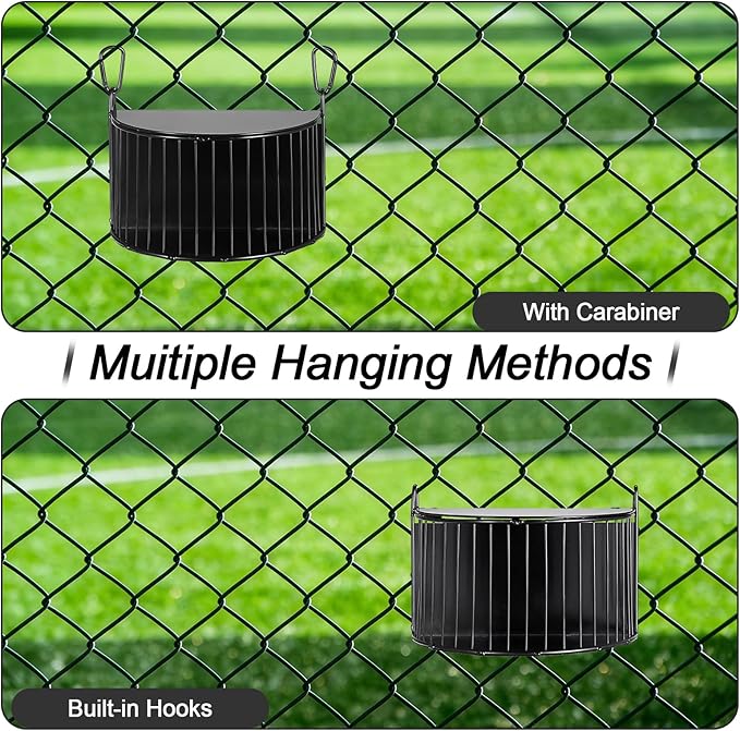 Upgraded Hay Rack for Rabbits, Bunny Feeder for Guinea Pigs Chinchillas, Black, Hanging Hay Feeder with Lid, Bunny Feeding Holder, Metal, Semicircular, Chinchilla Cage Accessories