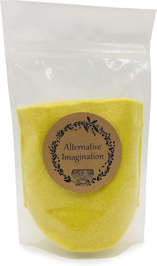 Alternative Imagination Yellow Fine Colored Sand for Ritual Use, Zen Gardens, Incense Burners, Smudging Bowls, Unity Ceremonies, Mandalas, Spiritual Practices, Arts & Crafts (1 Pound)
