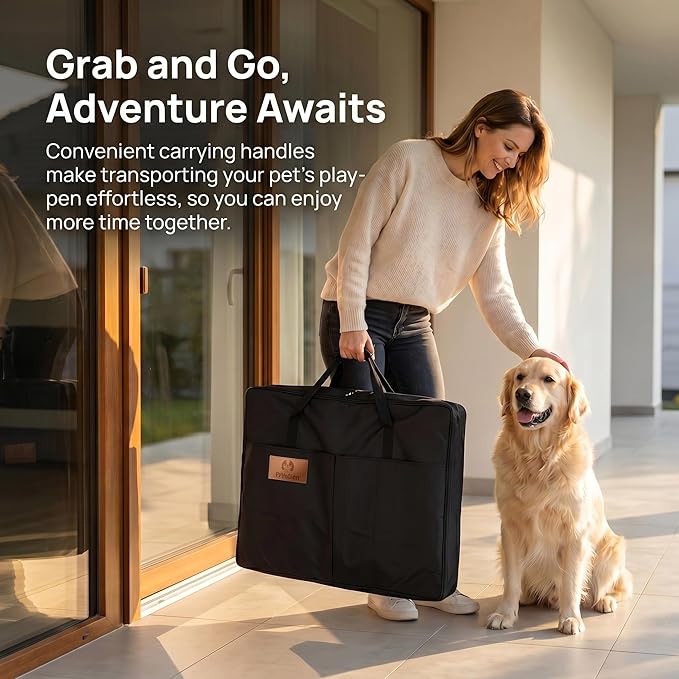 PJYuCien Storage Bag for 24"x30" Metal Foldable Dog Playpen, 600D Oxford Fabric, Waterproof Moisture-Proof, 270° Large Zipper, Travel Carry Case for Camping, Park & Home Storage
