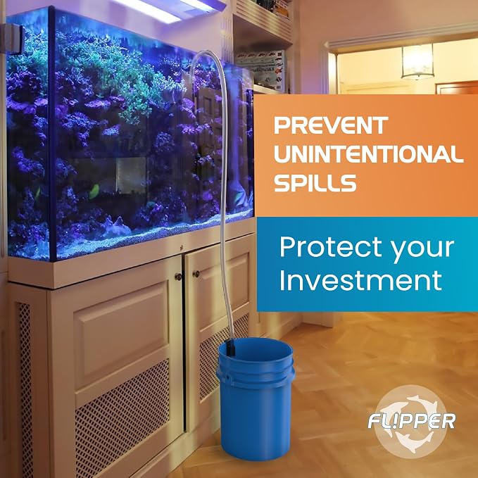 Flipper Bucket Buddy Aquarium Bucket Organizer, Hose Holder Clip for 5 Gallon Buckets, Fish Tank Water Change Caddy for Siphon Hose, Scraper, Net, and Cleaning Tools