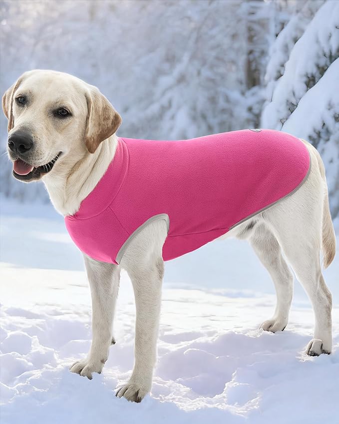 XPUDAC 4 Pieces Fleece Dog Sweaters Vest Warm Winter Dog Clothes for Small Medium Large Dogs Girl Soft Pullover Doggie Sweatshirt Puppy Cold Weather Jacket, 510-vest-2XL