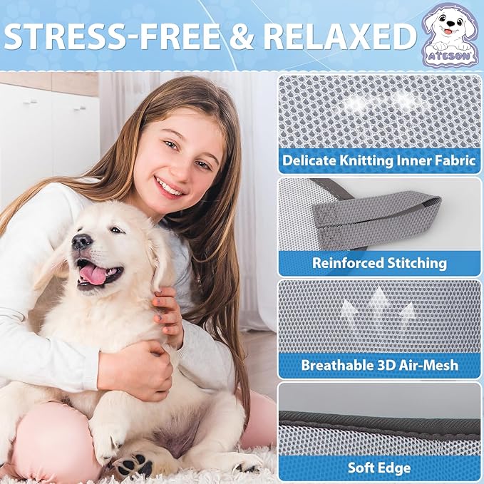 ATESON Pet Grooming Hammock Harness for Large Giant Dogs Nail Trimming, Dog Sling for Cutting Nails, Dog Hanging Holder Hanger with Nail Clippers, Nail File, Scissors XXXL