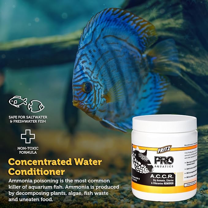Fritz Aquatics PRO - A.C.C.R. Concentrated Dry Ammonia, Chlorine and Chloramine Remover - 1.25lb
