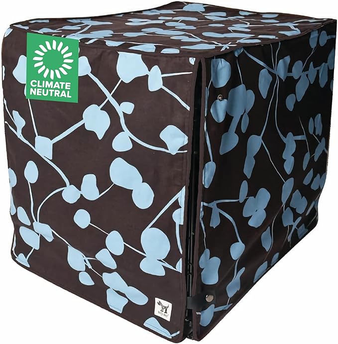 Molly Mutt Your Hand in Mine Dog Crate Cover, 100% Cotton Canvas Cover with 2 Roll-Up Panels, Ideal for Dog or Cat Crate, Durable, Washable, and Free of Harmful Chemicals, 30" x 21" x 24"