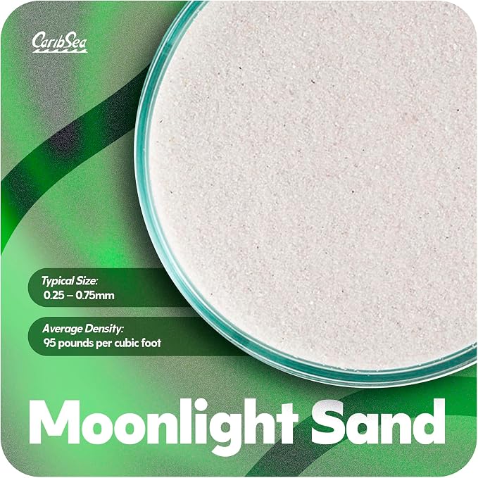 CaribSea Super Naturals Aquascapes Moonlight Sand - 10 lb - Natural Substrate for Freshwater Aquariums, Perfect for Aquascaping & Creating Stunning Landscapes