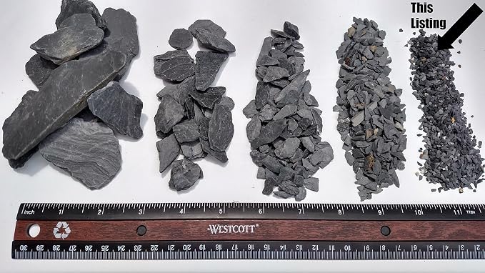 Natural Slate Stone Coarse Sand Less than 1/8" - USA Sourced and Packaged for Basing Models, Wargaming, Mosaic Stone Art, Crafts, Bonsai, Succulents, Miniature or Fairy Gardens (8 ounces)